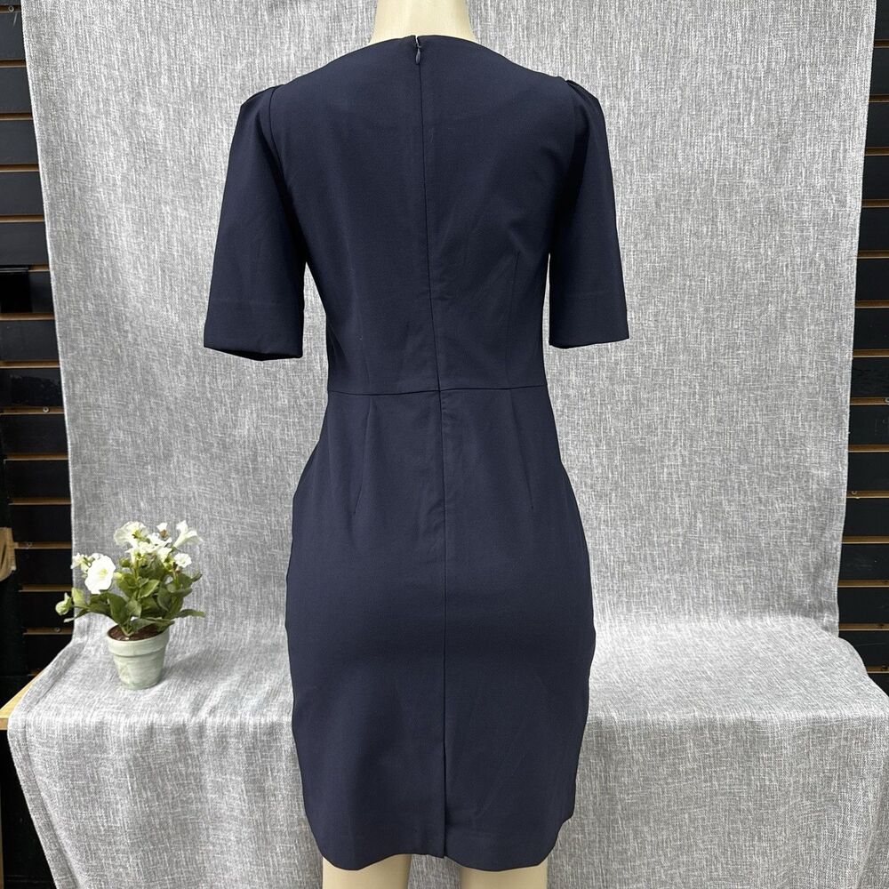 Ann Taylor Petite Navy Blue Sheath Dress & Blazer Suit Set Size 4P / 2P Workwear - Picture 4 of 16